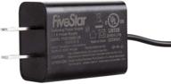 efficient ul listed 100-240v ac to 12vdc 0.5a power supply for cctv cameras - five star cable logo