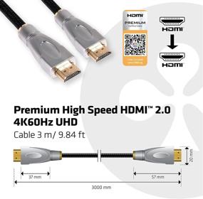 img 3 attached to 🔌 Club3D HDMI 2.0 Premium Certified High Speed 4K/60Hz UHD Cable (CAC-1310) 30AWG 3m/9.84ft.