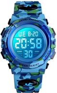🌈 waterproof colorful stopwatch wristwatch for boys - multi-functional watches logo