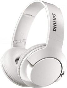 img 4 attached to 🎧 Enhance Your Audio Experience with Philips BASS+ SHB3175 Wireless Headphones - Matte White, Offering up to 12 Hours of Playtime