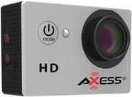 axess cs3603 серебряная спортивная камера hd 720p с водонепроницаемым корпусом - широкоугольный объектив и аксессуары для динамичных моментов логотип