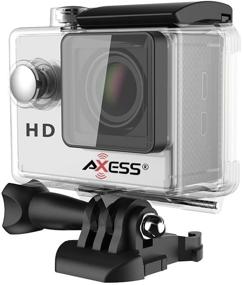 img 1 attached to AXESS CS3603 Серебряная спортивная камера HD 720p с водонепроницаемым корпусом - широкоугольный объектив и аксессуары для динамичных моментов