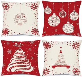 img 4 attached to Hlonon Christmas Decorative Pillowcase Decorations