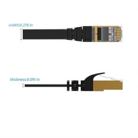 img 1 attached to Кабель Ethernet Cat7, 20 футов, черный, экранированный (STP)