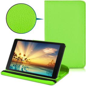 img 3 attached to 📱 DETUOSI 360° Rotating Case for Samsung Galaxy Tab A 8.0 (SM-T290) - Multi-Angle Stand Cover in Green