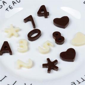 img 2 attached to 🍬 Silicone Candy and Chocolate Molds - Letter and Number Shape - Perfect for Break-Apart Chocolates, Candy Protein Bars, and Energy Bars