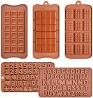 🍬 silicone candy and chocolate molds - letter and number shape - perfect for break-apart chocolates, candy protein bars, and energy bars logo