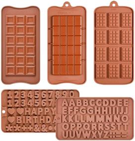 img 4 attached to 🍬 Silicone Candy and Chocolate Molds - Letter and Number Shape - Perfect for Break-Apart Chocolates, Candy Protein Bars, and Energy Bars