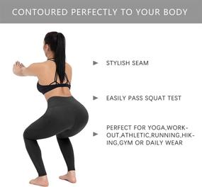 img 3 attached to 🧘 Stay on Top of Your Fitness Game with HIGHDAYS Yoga Pants for Women - High Waist Leggings with Pockets Perfect for Running and Cycling