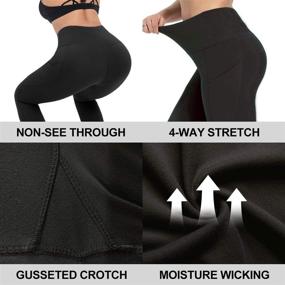 img 1 attached to 🧘 Stay on Top of Your Fitness Game with HIGHDAYS Yoga Pants for Women - High Waist Leggings with Pockets Perfect for Running and Cycling