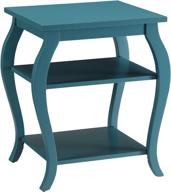 🪑 acme furniture becci end table in teal - size: one size логотип