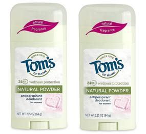 img 4 attached to 🌸 Natural Powder Antiperspirant Stick Deodorant for Women by Tom's of Maine - 2 Count