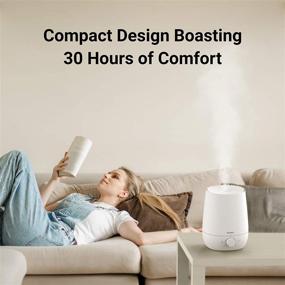 img 3 attached to Winix Ultrasonic Cool Mist Humidifier - Premium Whisper-Quiet Humidifying Unit with Automatic Shut-Off, Night Light Function - Lasting up to 30 Hours