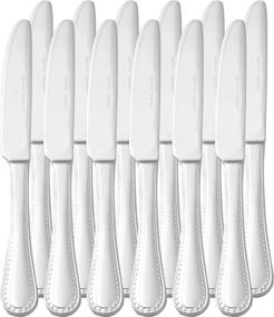 img 1 attached to 🍴 Stainless Pearled Dinner Knives by AmazonBasics