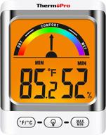 🌡️ thermopro tp52 indoor thermometer & humidity gauge with lcd display & backlight logo