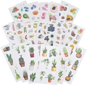 img 3 attached to 🌵 Tongnian Art Planner Stickers Set: 400+ Cactus Coffee Fruit Green Plant Stickers for Scrapbooking, Calendars, Kids DIY Crafts, Bullet Journals