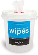 🚀 zogics epa registered antibacterial wipes for surface and gym equipment disinfection (800 wipes) + convenient reusable wipe bucket dispenser logo