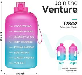 img 3 attached to 💧 Stay Hydrated and Motivated with Venture Pal Large 128oz Fitness Water Bottle - Leakproof BPA-Free Design with Time Marker for Optimal Water Intake