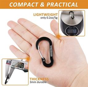 img 2 attached to TITECOUGO Mini Carabiner Keychain: Essential Camping and Backpacking Accessory for Bottles, Backpacks, and Tents