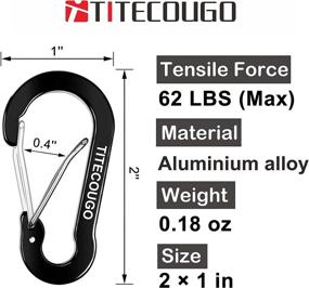 img 3 attached to TITECOUGO Mini Carabiner Keychain: Essential Camping and Backpacking Accessory for Bottles, Backpacks, and Tents