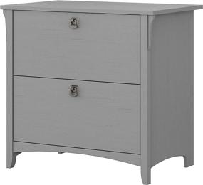 img 4 attached to 🗄️ Stylish and Practical: Bush Furniture Salinas Lateral File Cabinet in Cape Cod Gray