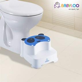 img 1 attached to 🐼 Convenient Babyloo Panda Step Stool: Simple Potty Training Aid for Kids (Blue)