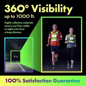 img 3 attached to 🏃 RoadRunner 360° Reflective Running Vest Gear for Enhanced Visibility at Night - Includes Pocket, Bands, and Bag for Men and Women