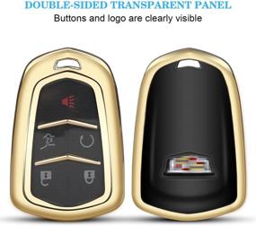 img 2 attached to QBUC For Cadillac Key Fob Cover