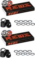 🛹 bones bearings reds bearings (2) 8 packs w/spacers and washers: premium performance for skateboarding logo