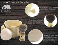 🪒 ultimate shaving experience: men's badger brush and ivory ceramic mug set logo