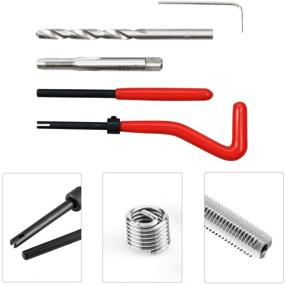 img 3 attached to Highking Tool Thread Repair Kit: Complete M6 x 1.0mm Thread Repair Insert Set for Auto Repairing