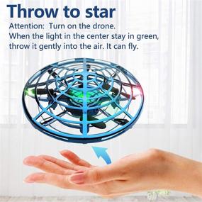 img 3 attached to 🚀 IOKUKI - Hand-Operated Mini Drones for Kids & Adults with LED Lights, Small Drone UFO Flying Ball Toys for 6-12 Years Old Boys/Girls Gifts (Blue)