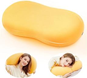 img 4 attached to jaymag Memory Foam Pillow: Effective Neck & Shoulder Pain Relief, Orthopedic Contour for Supportive Sleep - Back, Stomach & Side Sleepers, 28"x16", Orangish
