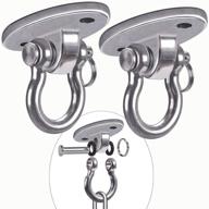 benelabel set of 2 anti-rust stainless steel 304 swing hangers - 2000lb capacity, ideal for yoga hammock chairs, swing sets, sandbags, 180° swing (no screws) logo