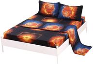 🏀 sdiii 3pc basketball sheet sets: twin size sport bedding with flat fitted sheet for boys, girls, and teens - ultimate hoops-inspired beddings! logo