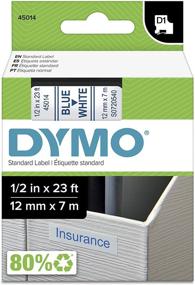 img 4 attached to DYMO Standard D1 45014 Labeling Tape (Blue Print On White Tape