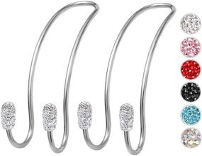 img 4 attached to 💎 MTGOCHA Car Hooks Bling: Stylish and Practical Car Back Seat Hangers for Purse and Accessories - Silver
