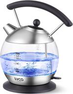 🍵 highly efficient electric glass tea kettle: 1.7l water boiler with 1500w speed-boil technology, cordless & safe (bpa free), auto shut-off & boil-dry protection, stainless steel filter & inner lid, led indicator логотип