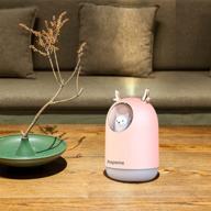 🐾 hopeme cute pet humidifier: enhance your atmosphere with dual spray modes, 10-hour lasting water tank, led lights, and auto shut-off – perfect for bedroom, home, office (pink) logo