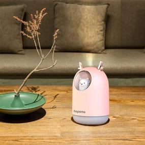 img 4 attached to 🐾 HOPEME Cute Pet Humidifier: Enhance Your Atmosphere with Dual Spray Modes, 10-Hour Lasting Water Tank, LED Lights, and Auto Shut-off – Perfect for Bedroom, Home, Office (Pink)