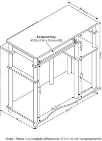 img 3 attached to Furinno Computer Bookshelf 17097EX BK Furniture