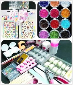 img 3 attached to 💅 Complete Professional Acrylic Nail Kit Set with 12 Glitter Acrylic Powders, Nail Art Tips, Decorations, DIY Tools, and Dry Flower Stickers - Ideal Nail Supplies for Beginner Nail Artists