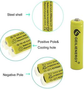 img 2 attached to 🔋 GEILIENERGY NiCd AAA 1.2V 600mAh Перезаряжаемые аккумуляторы для солнечных ламп, солнечных фонарей, садовых фонарей (Набор из 4 штук)