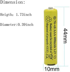 img 3 attached to 🔋 GEILIENERGY NiCd AAA 1.2V 600mAh Перезаряжаемые аккумуляторы для солнечных ламп, солнечных фонарей, садовых фонарей (Набор из 4 штук)