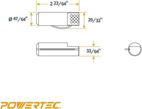 img 2 attached to 💪 2-Pack of POWERTEC 71159 Aluminum Bench Dogs, ¾ Inch x 2-3/8 Inches, with Spring Loaded Hold Down for Workbenches