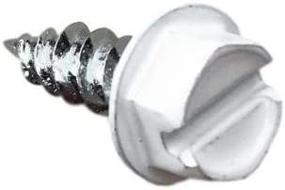 img 1 attached to 🔩 SCREWIT 25-Pack White Gutter and Downspout Zip Screws with 1/4 inch Head - #8 x 1/2 inch, Colored for Effective Fastening