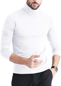 img 3 attached to 👕 Gafeng Men's Slim Fit Turtleneck Thermal Base Layer: Solid Lightweight Winter Warm Underwear Tee Top