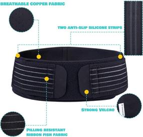 img 3 attached to Thx4COPPER Adjustable Sacroiliac Hip Waist Compression Belt | Lower Back Support Brace for 🔧 Sciatica, Pelvis, Lumbar, Nerve, Leg, SI Joint | Pain Relief, Anti-Slip Pelvic | Men/Women's Compression Belt