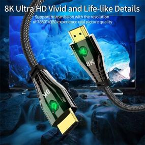 img 1 attached to 🔌 Кабель CABLEDECONN 5FT 1.5M 8K HDMI2.1 - Ультра HD 48Гбит/с, 8K@60Гц, 4K@120Гц, светодиодная индикация - HDCP2.2, 4:4:4 HDR, 3D, eARC - совместим с ноутбуками HDMI, PS5, телевизорами, проекторами.