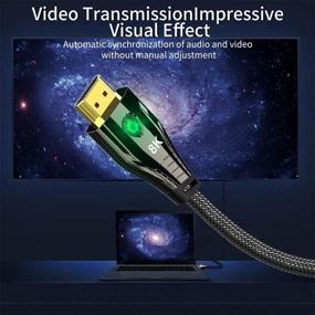 img 2 attached to 🔌 Кабель CABLEDECONN 5FT 1.5M 8K HDMI2.1 - Ультра HD 48Гбит/с, 8K@60Гц, 4K@120Гц, светодиодная индикация - HDCP2.2, 4:4:4 HDR, 3D, eARC - совместим с ноутбуками HDMI, PS5, телевизорами, проекторами.